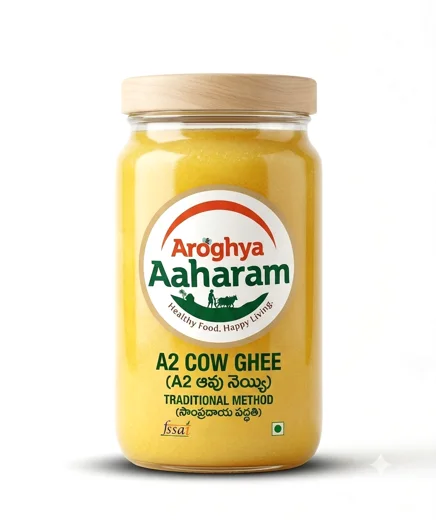 Arogya Aaharam A2 cow ghee packed for delivery